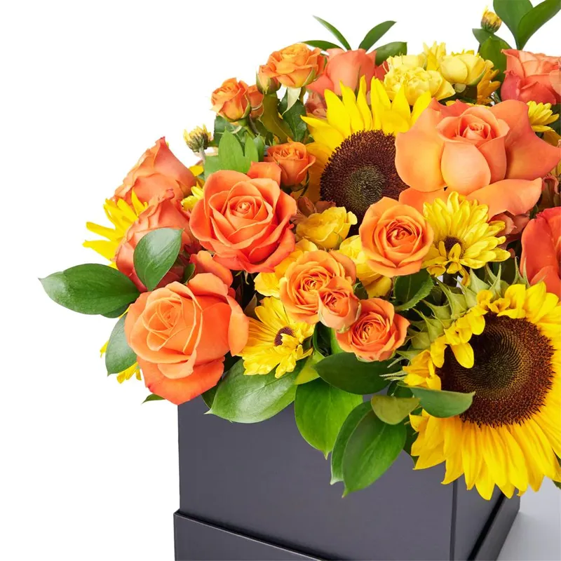 Цветы в коробке Цветная карамель