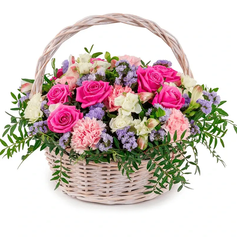 Корзина с цветами Вспышка счастья